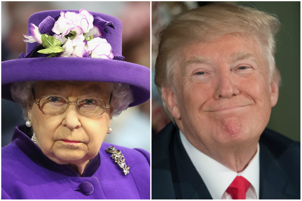 La reina Isabel II y Trump.  / Archivo 
