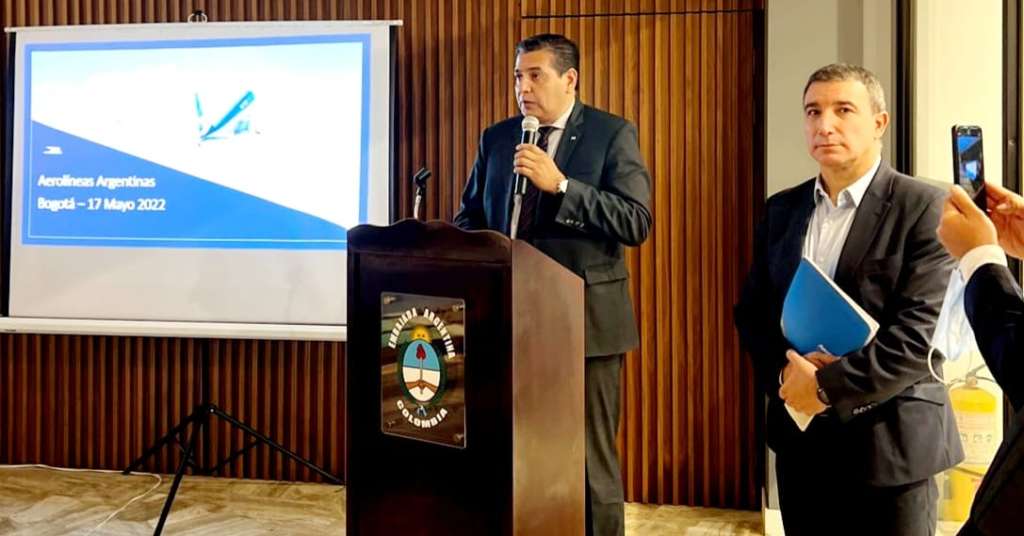 Aerolíneas Argentinas y el Inprotur presentaron nueva diagramación de vuelos entre Bogotá y Buenos Aires.