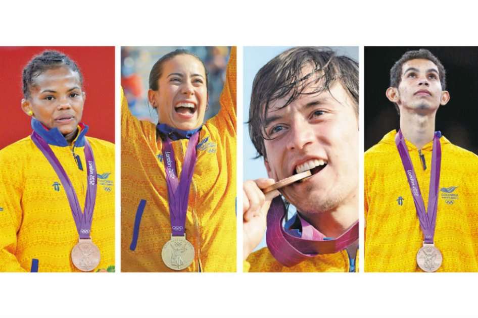 Jackeline Rentería, bronce en Londres. Una de nuestras campeonas, Mariana Pajón. El antioqueño Carlos Mario Oquendo. Óscar Muñoz fue tercero en 2012.