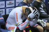 Fabián Puerta y una triste eliminación en la prueba del keirin