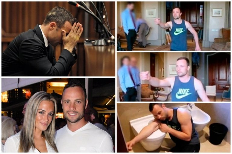 Revelan imágenes de Pistorius reconstruyendo el asesinato de su novia