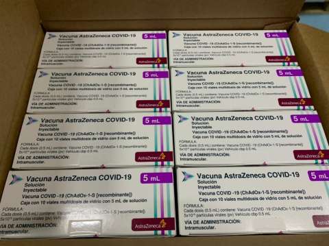 Colombia recibió 591.100 dosis del laboratorio AstraZeneca
