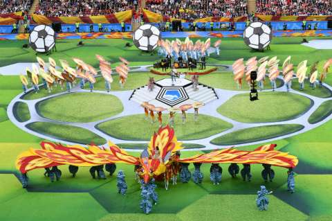 La ceremonia inaugural marcó el primer capítulo de Rusia 2018