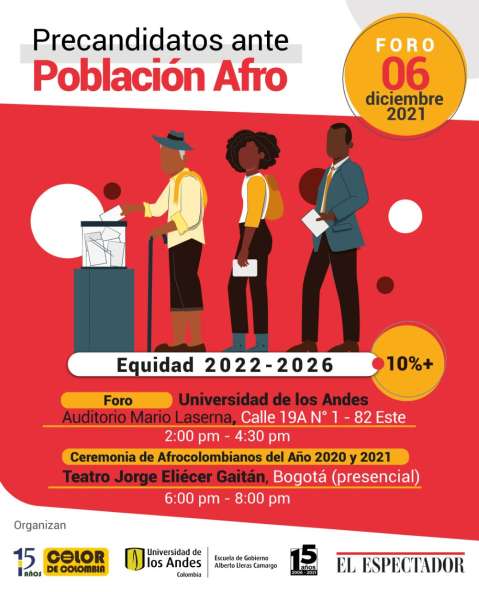 Quince temas del foro de precandidatos ante población afro