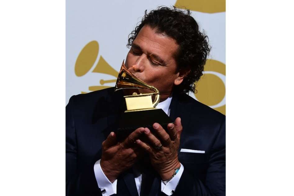 Carlos Vives durante la recepción del premio en Los Ángeles, California. / AFP