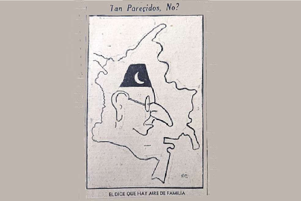 Caricatura racista de Gabriel Turbay, publicada en Jornada en 1946.