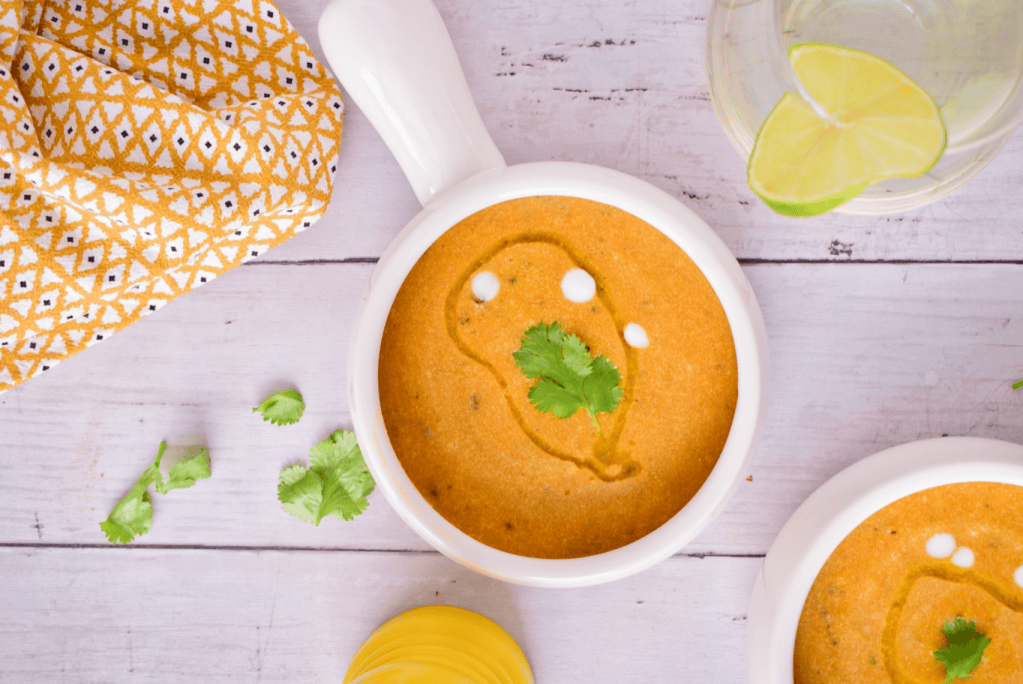 Crema de zanahoria con jengibre y coco