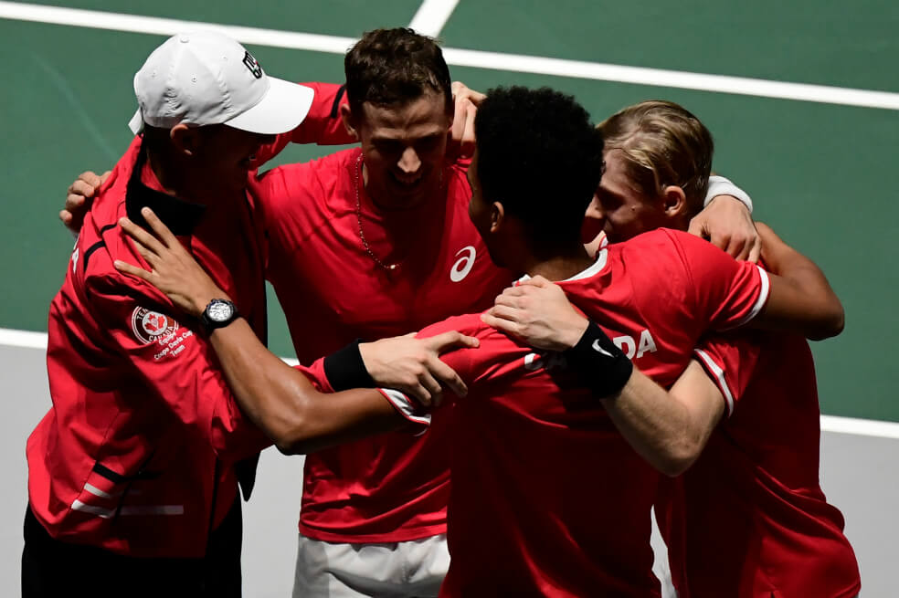 Los jugadores de Canadá celebraron su paso a la semifinal. / AFP