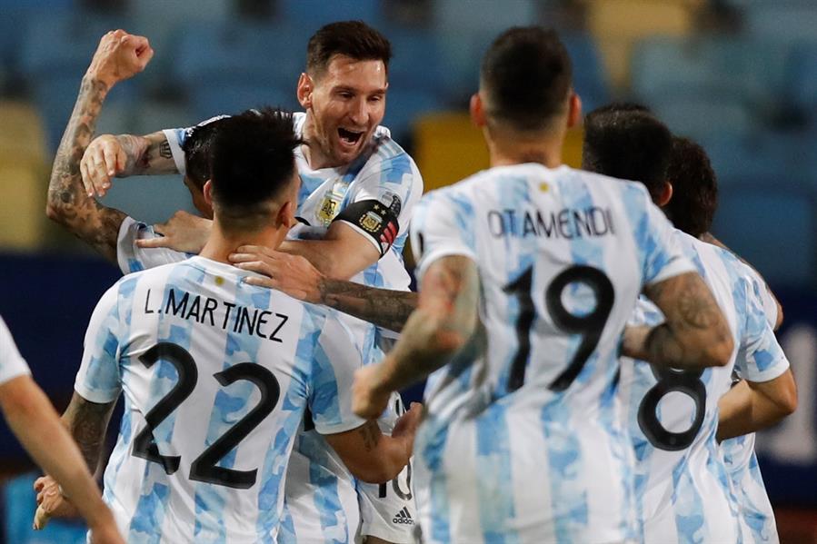 Una vez más Lionel Messi fue la gran figura de Argentina en la victoria sobre Ecuador, en Goiania.