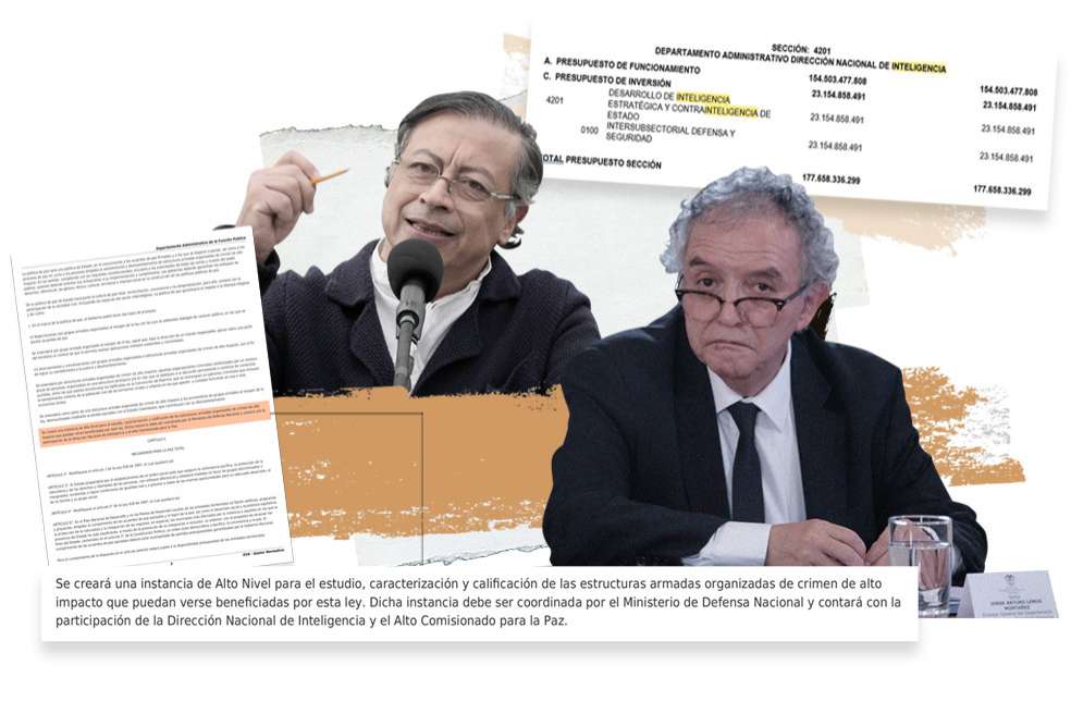 El presidente Gustavo Petro y y el jefe de la Dirección Nacional de Inteligencia (DNI), Jorge Lemus, comparten historia desde su militancia en el extinto M-19. La paz total con criminales ligados al narcotráfico está ahora en sus conversaciones.