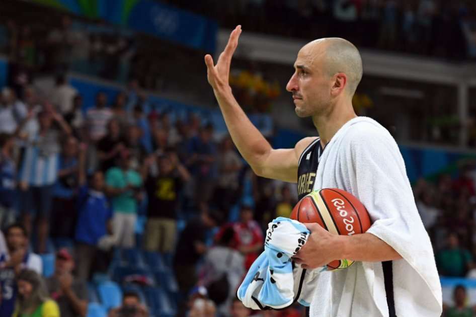 Manu Ginobili se despide de los Olímpicos de Río. Foto: AFP