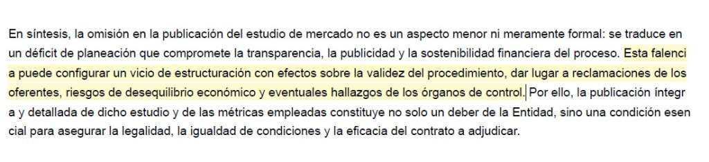 Pantallazo de la crítica en el proceso del Aerocafé (PAUG-CA-02-2025), que puede revisar en el SECOP II.