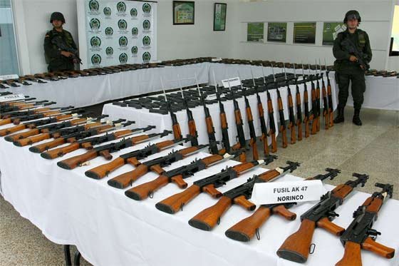Armas decomisadas a las Farc / Archivo