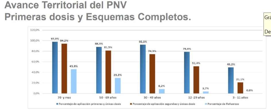 Avance de vacunación contra covid-19 por grupos de edad. Corte enero 2022.