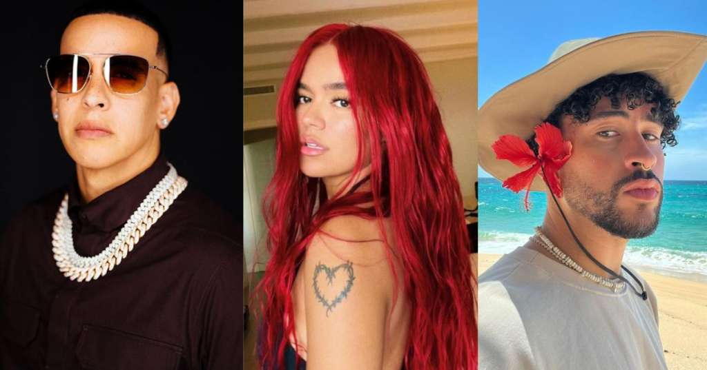 Karol G, Daddy Yankee y Bad Bunny
