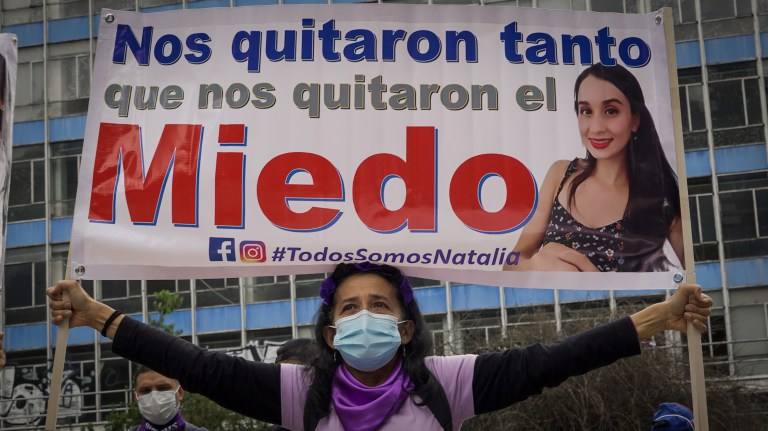 Los carteles también fueron protagonistas en la marcha del 8M