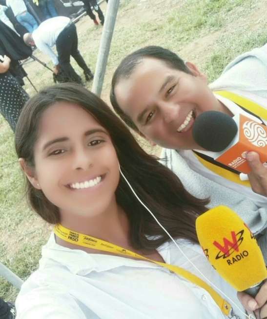 Laura Palomino de La W Radio y Mauricio Orjuela. / Cortesía.