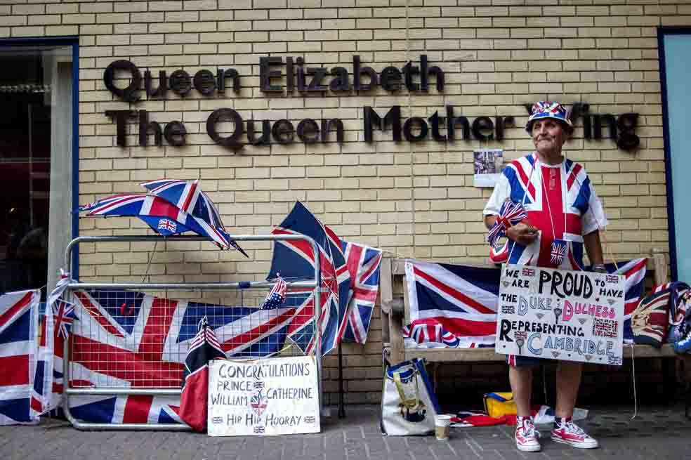 Terry Hutt, ciudadano británico y fiel seguidor de la familia real. / AFP