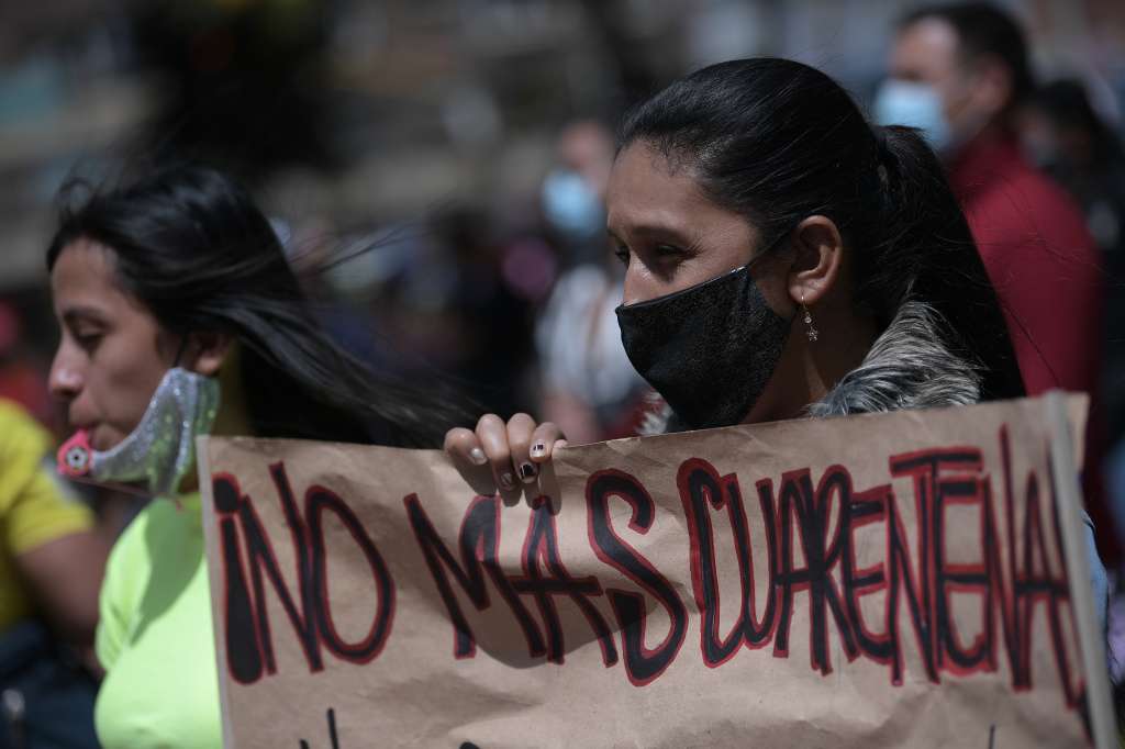 Manifestaciones de comerciantes, por las medidas adoptadas por el gobierno para combatir la pandemia por Covid-19