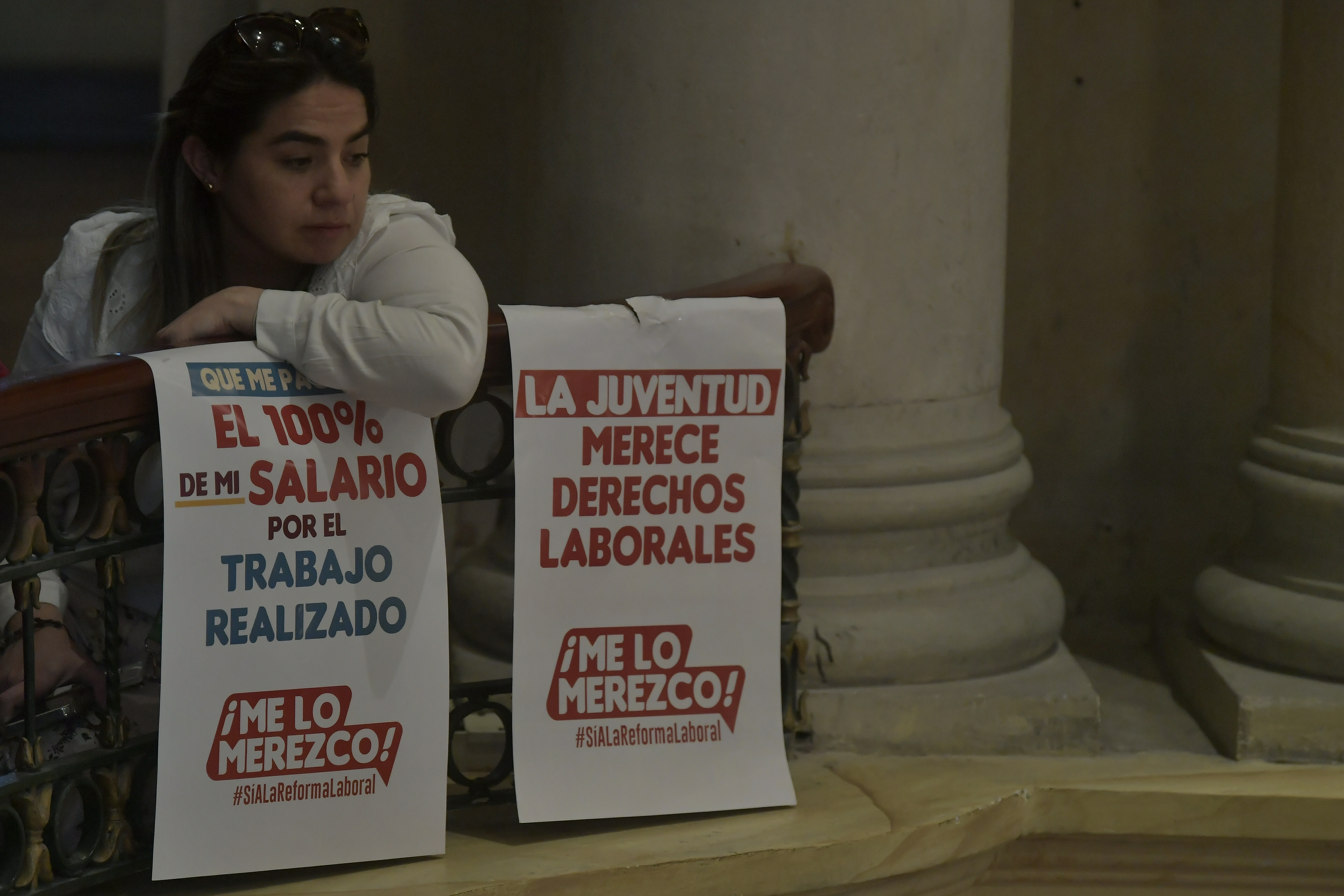 La ministra de Trabajo Gloria Inés Ramírez, durante el debate de la reforma laboral en la Plenaria de la  Cámara de Representantes.