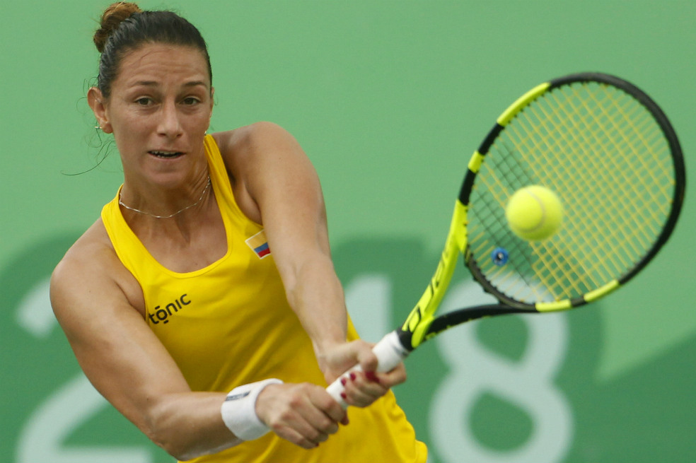 Mariana Duque, plata en el tenis femenino. / EFE