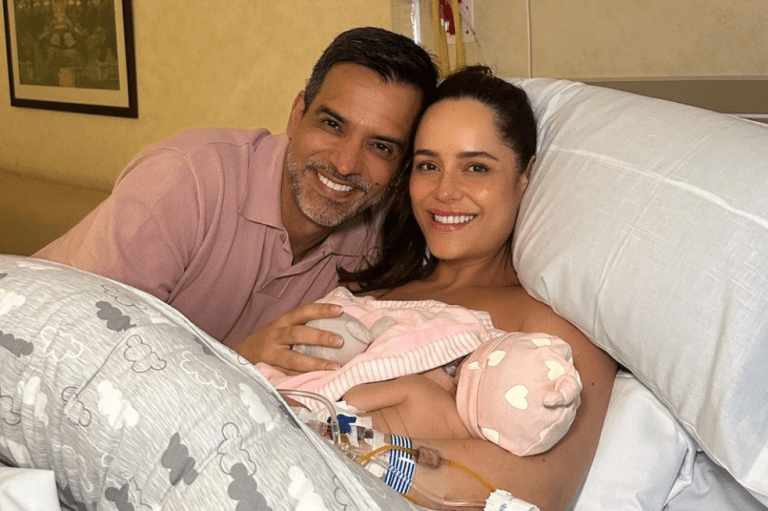 Ana Lucía Domínguez mostró cómo fue su parto. Jorge Cárdenas presenció todo