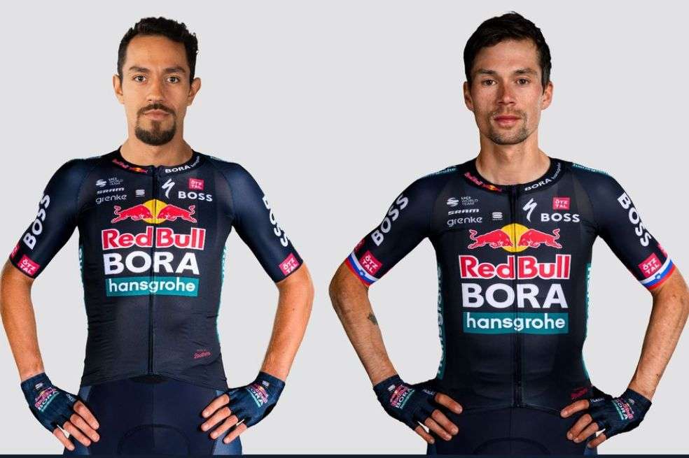 El colombiano Daniel Felipe Martínez y el esloveno Primoz Roglic, protagonistas del Red Bull-Bora-Hansgrohe.
