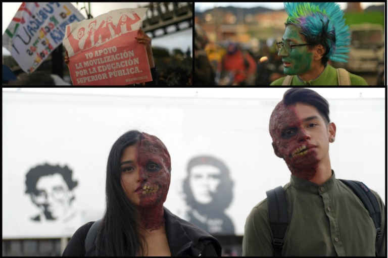 La marcha zombie por la educación en imágenes