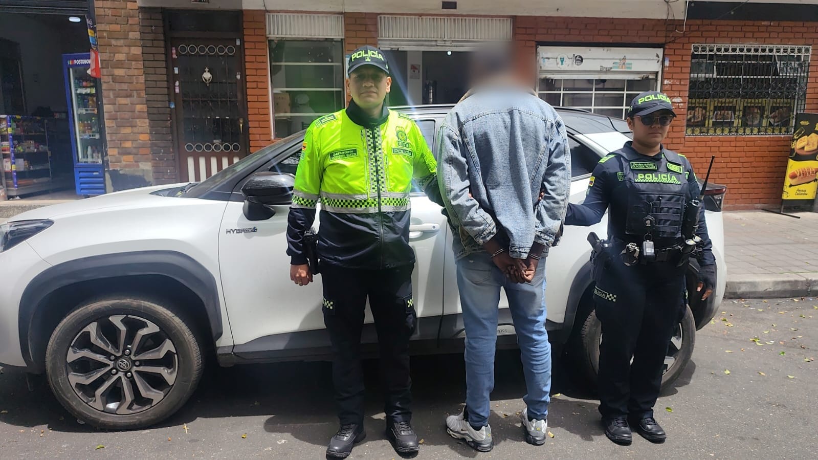 El vehículo había sido hurtado mediante la modalidad de falso servicio, solicitado a través de una plataforma de transporte.