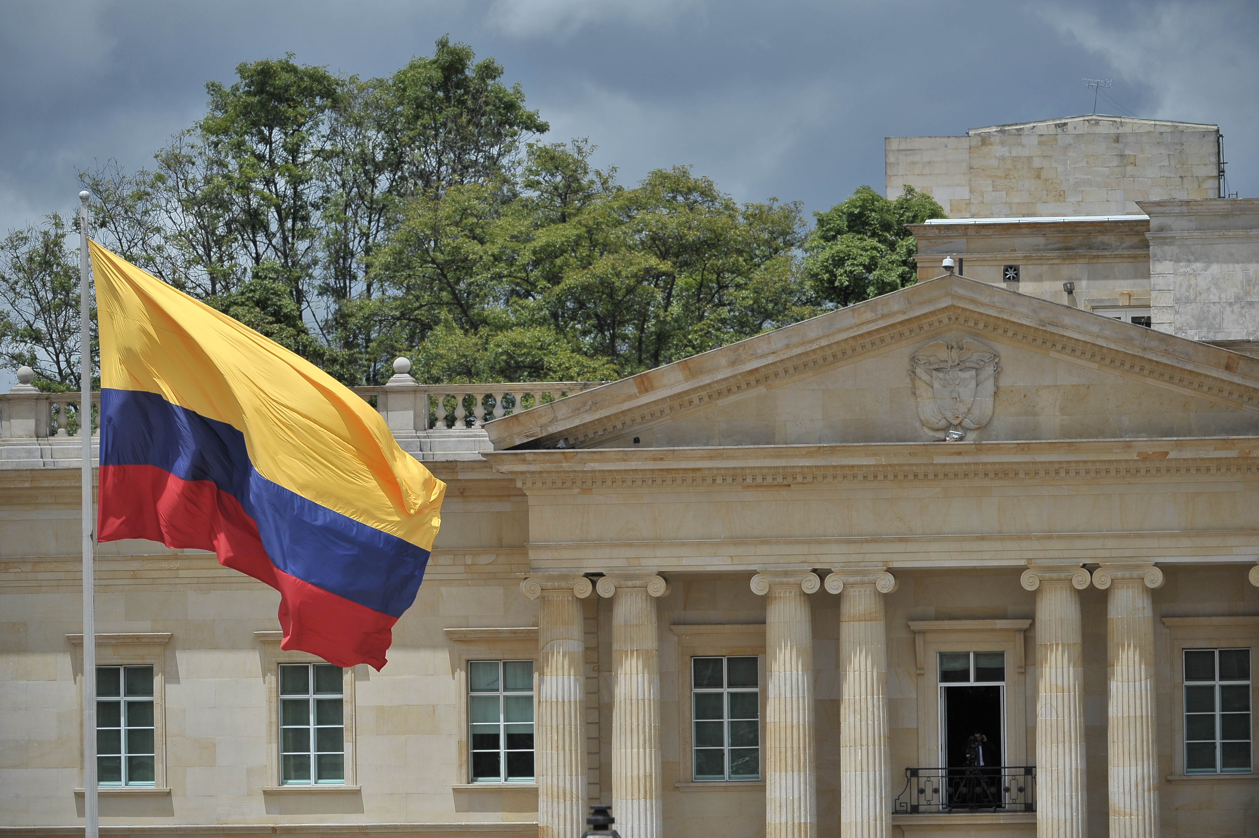 Presidente de Colombia a su llegada al Congreso de la República, para presentar el Acuerdo de Paz con las Farc y la convocatoria al plebiscito.