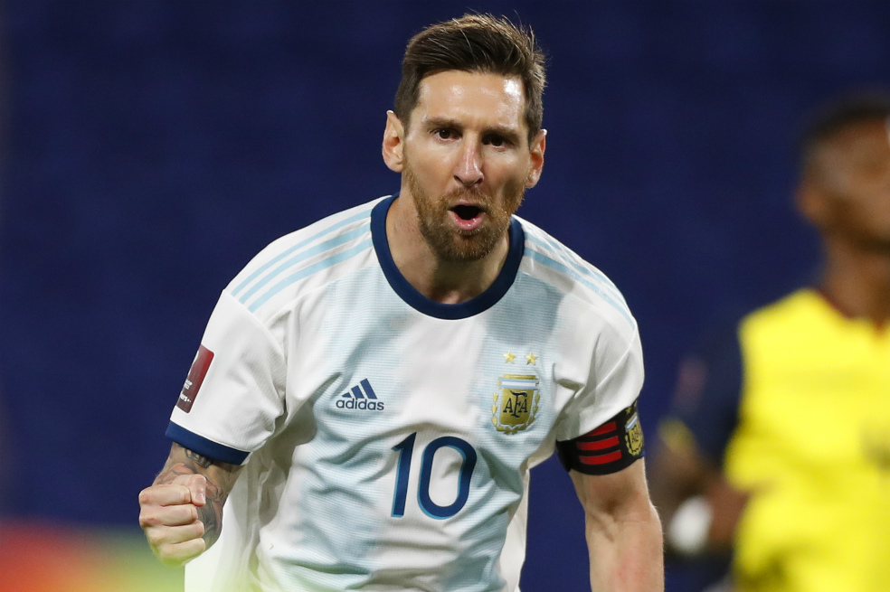 Lionel Messi anotó el primer gol de Argentina en la eliminatoria al Mundial de Catar 2022.