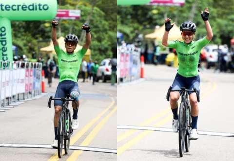 Jerónimo Calderón y Stefanía Sánchez conquistaron la montaña en la Vuelta del Porvenir y el Tour