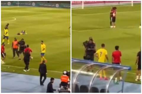 Video: critican a Cristiano Ronaldo por grosero gesto con un camarógrafo