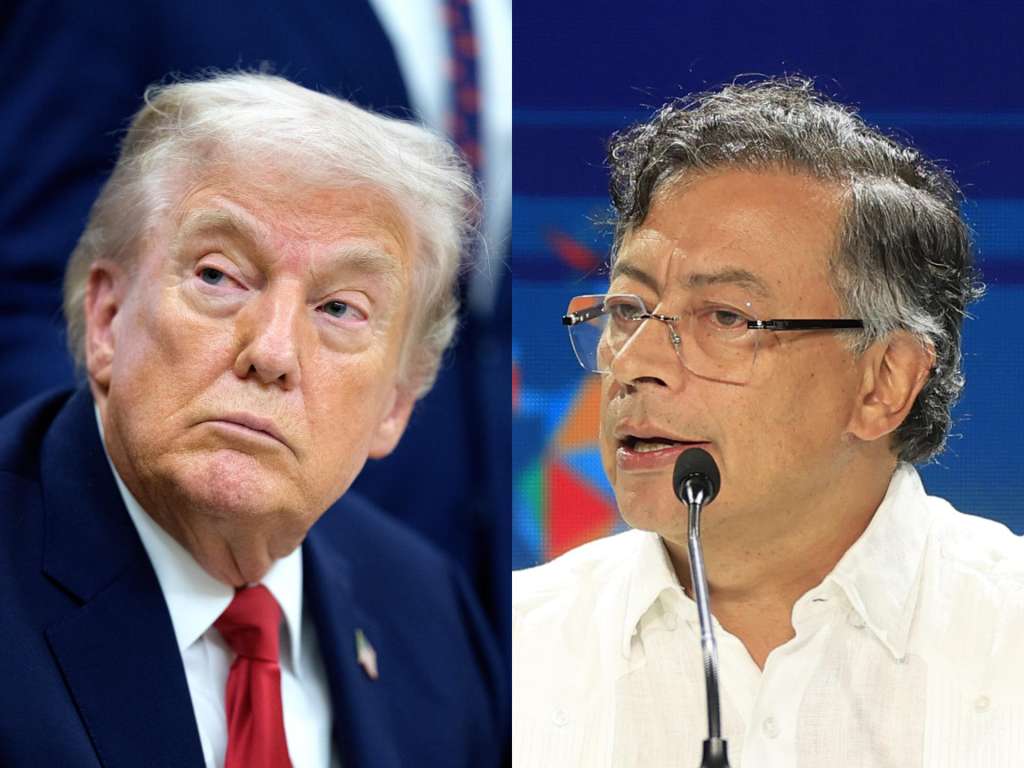 AME1473. BOGOTÁ (COLOMBIA), 02/02/2026.- Combo de fotografías de archivo que muestran al presidente de Estados Unidos, Donald Trump (i), y al presidente de Colombia, Gustavo Petro. Trump recibe este martes en la Casa Blanca a Petro, tras un año de sonoros desencuentros en el que Washington ha acusado al mandatario suramericano de narcotraficante y este ha criticado repetidamente la política exterior del republicano. EFE/ Aaron Schwartz / Bienvenido Velasco/ ARCHIVO