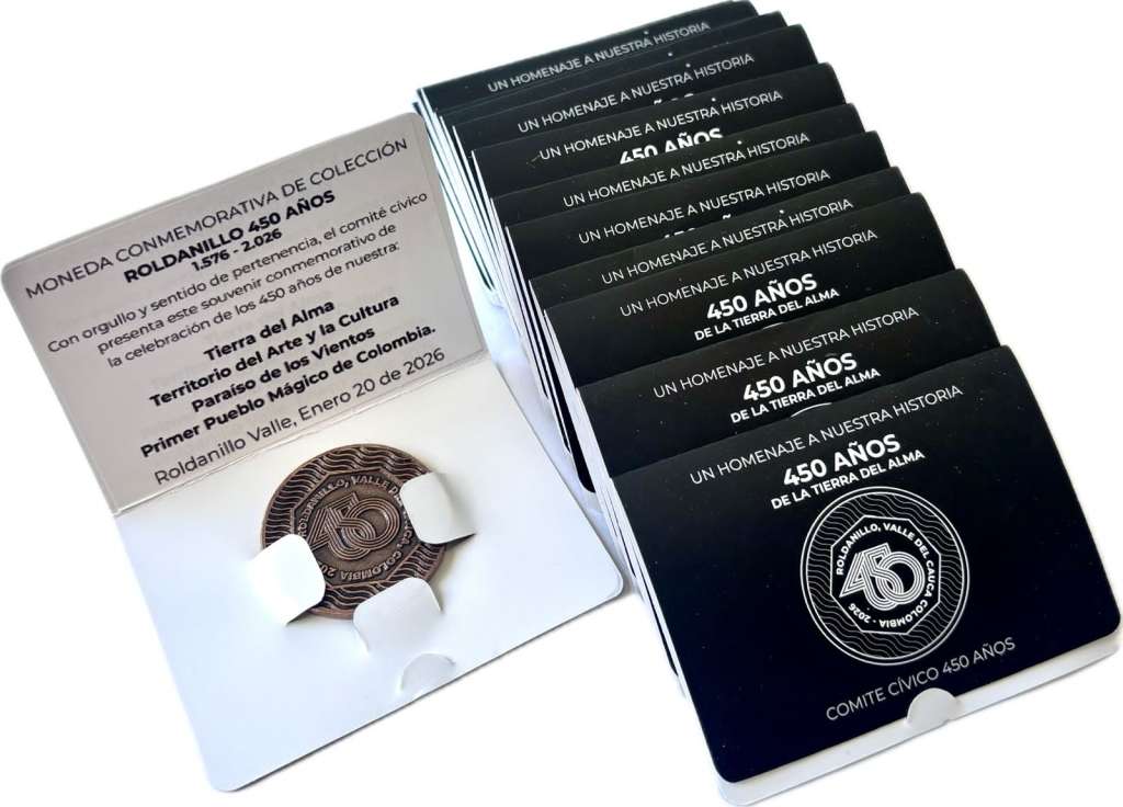 Moneda conmemorativa de Roldanillo, el Valle del Cauca, por sus 450 años.
