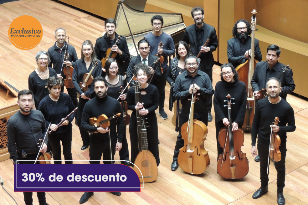 El Ensamble Barroco de Bogotá en el Teatro Mayor Julio Mario Santo Domingo.