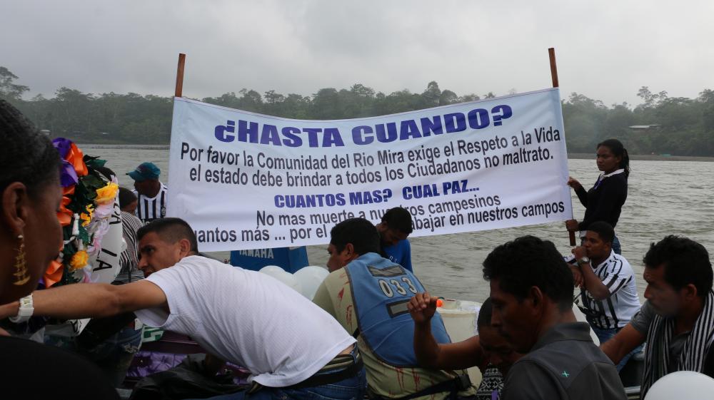 Así protestaron en Tumaco en 2017 por el asesinato de varios de sus líderes sociales. / Nicolás Sánchez