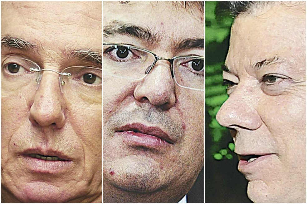 El senador Jorge Enrique Robledo, el ministro de Hacienda Mauricio Cárdenas y el presidente Juan Manuel Santos./ El Espectador