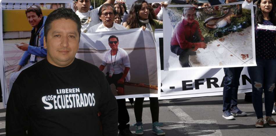 Periodista Herbin Hoyos, conductor del programa 'Las Voces del Secuestro', en el cual víctimas del conflicto armado tienen un espacio de opinión. Facebook Herbin Hoyos.
