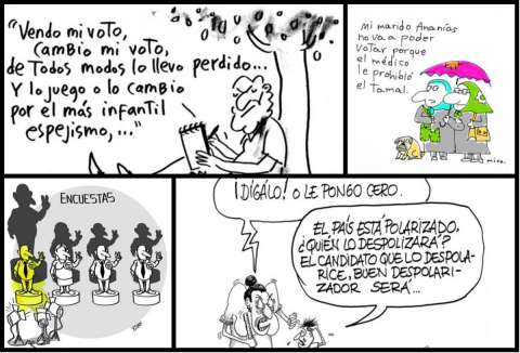 Las mejores caricaturas sobre las elecciones en Colombia