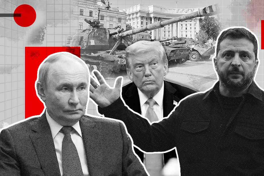 Putin, Trump y Zelenski.
