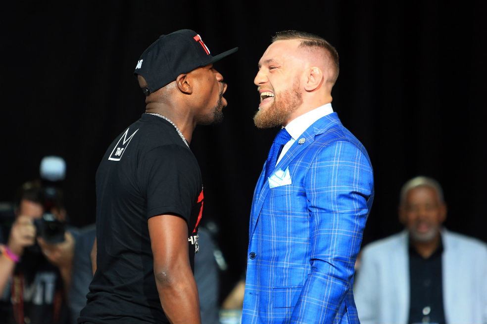 McGregor y Mayweather se enfrentarán el 26 de agosto en Las Vegas. / AFP