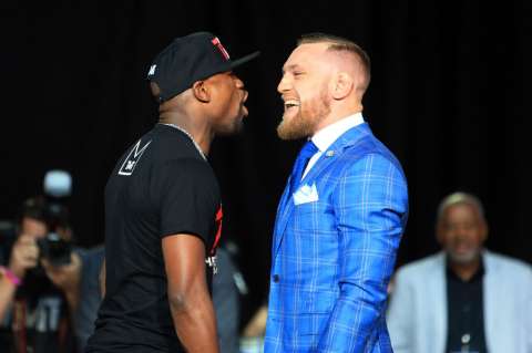 Candente cara a cara entre Mayweather y McGregor