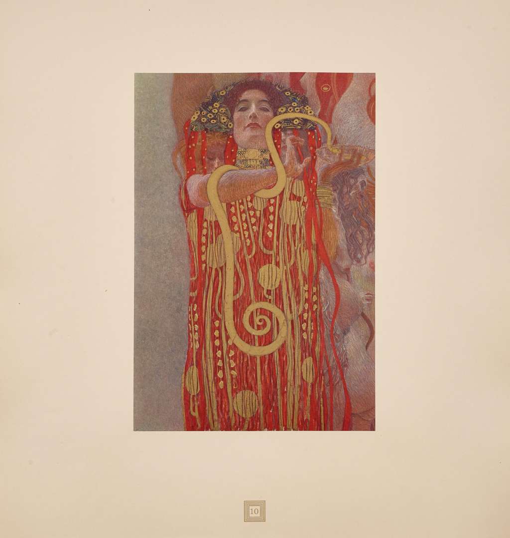 VIENA, 16/07/2025.-Vista del cuadro La Medicina, Gustav Klimt (1900-1907). Varios cuadros de Gustav Klimt (1862-1918) expoliados por los nazis y desaparecidos en un incendio en el castillo Immendorf, al final de la II Guerra Mundial, y el misterio sobre quién provocó el fuego, son los ejes de una exposición del museo de Artes Aplicadas de Viena (MAK) que se inaugura este miércoles. La exposición 'Gustav Klimt, el MAK y el castillo Immendorf: ¿Quemado, destruido o desaparecido?' del MAK en colaboración con la Fundación Gustav Klimt, intenta arrojar una nueva luz sobre el incendio del castillo donde se guardaban las obras del pintor austriaco.- EFE/ Manfred Thumberger/ Gustav Klimt Privatstiftung ***SOLO USO EDITORIAL/SOLO DISPONIBLE PARA ILUSTRAR LA NOTICIA QUE ACOMPAÑA (CRÉDITO OBLIGATORIO)***