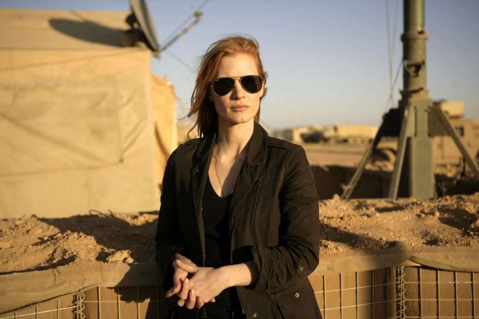 Jessica Chastain como Maya en la película "Zero Dark Thirty".