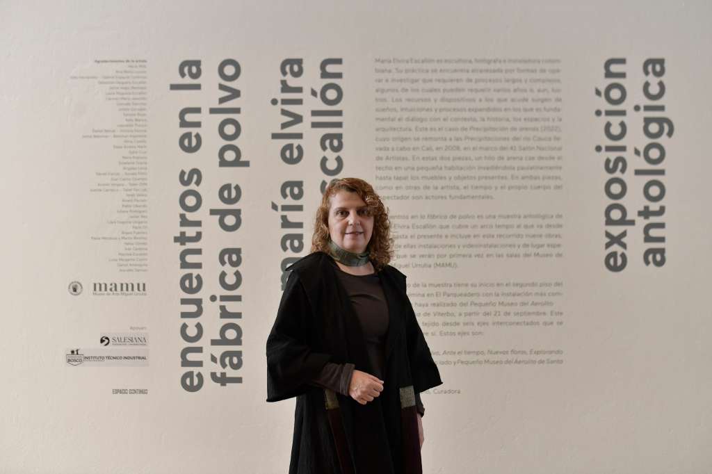 Artista de origen colombiano en su exposición Encuentros en la fábrica de polvo