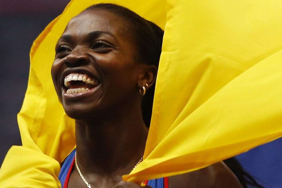 Así esperamos todos los colombianos que este domingo celebre la atleta Caterine Ibargüen. / EFE