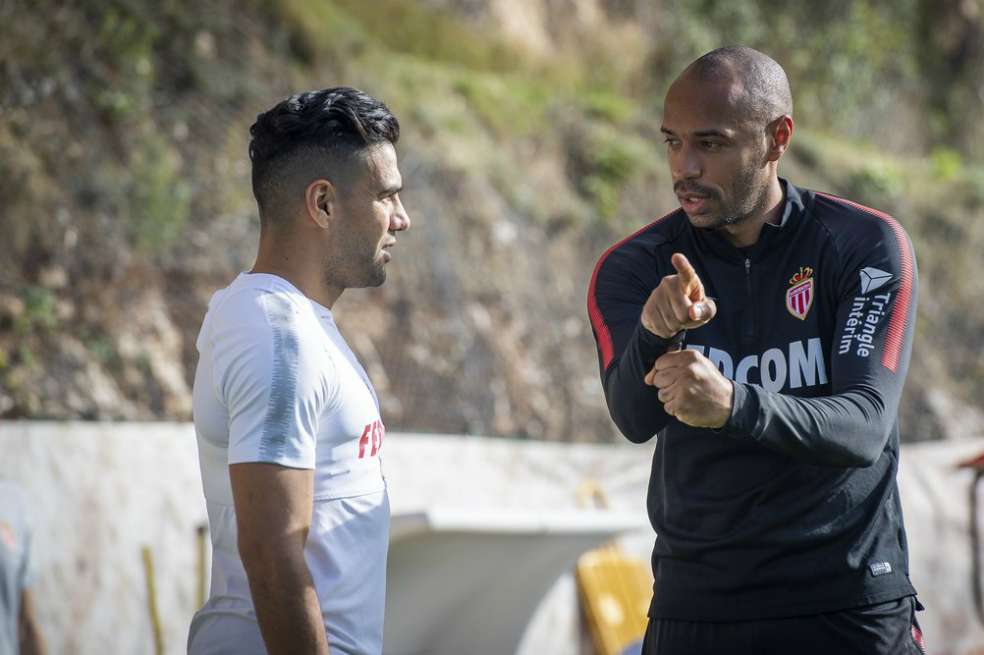 Radamel Falcao García, en uno de los entrenamientos de la selección colombiana de fútbol, en Japón. / FCF