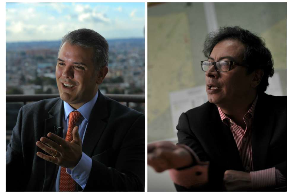 Candidatos Iván Duque y Gustavo Petro. / Archivo