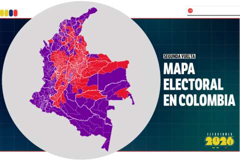 Mapa Electoral 2026: así votó Colombia en la segunda vuelta presidencial 2026
